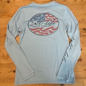 Salt Life Women’s Light Blue Long Sleeve Outdoor Shirt Size Small